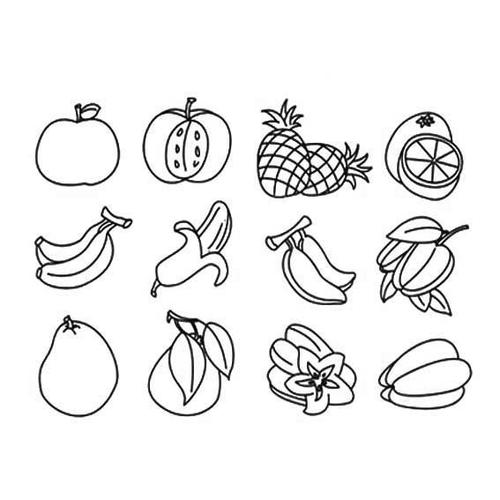 幼儿园小朋友水果蔬菜简笔画教程