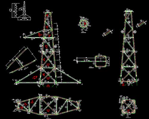 送电线路铁塔全套结构图