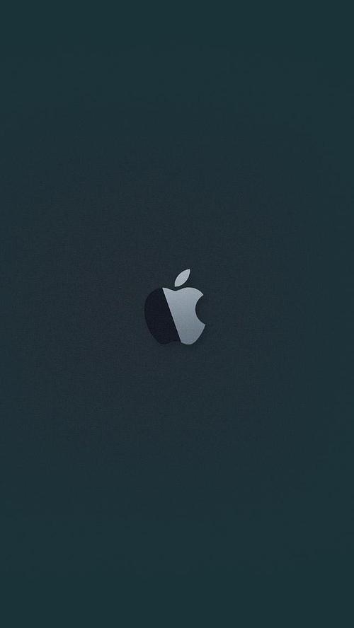 质感苹果标志暗黑色背景
