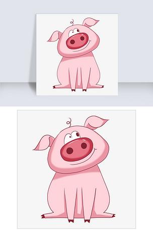卡通可爱粉色粉色的动物