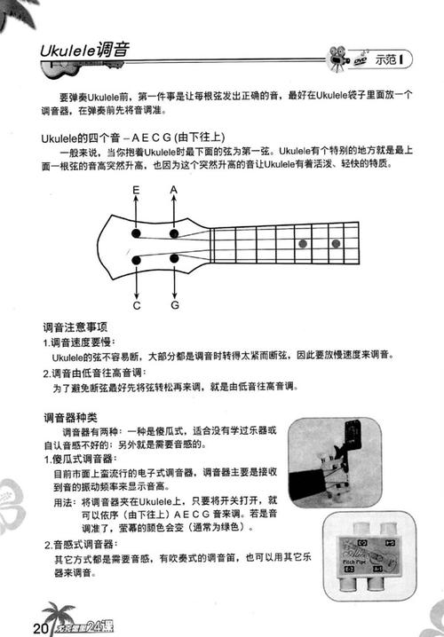 尤克里里完全入门教程第一课:ukulele调音