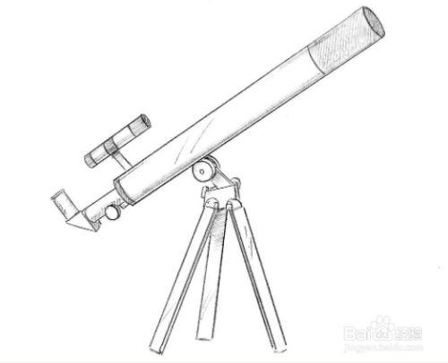 如何画天文望远镜