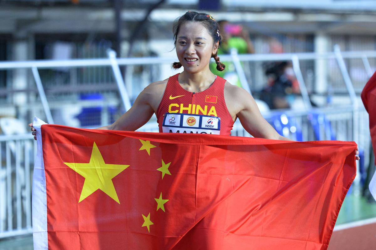 中国飞箭葛曼棋:100米夺冠,展现田径女王风范!