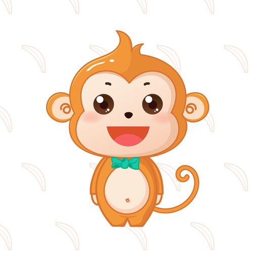 插画卡通形象-猴子