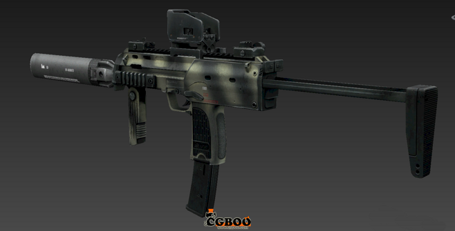 【新提醒】【mp7a3冲锋枪模型】3d模型下载,武器枪械cg模型下载.