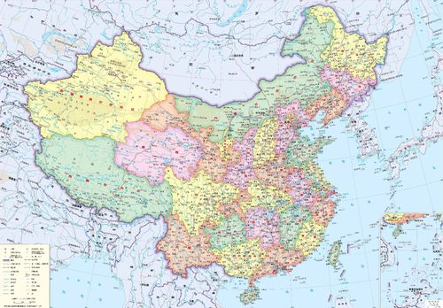 中国地图图片!