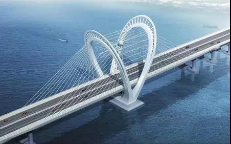 金海大桥效果图3,距离入海口最近金海大桥将是珠海距离入海口最近的跨