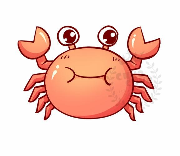 螃蟹简笔画卡通画