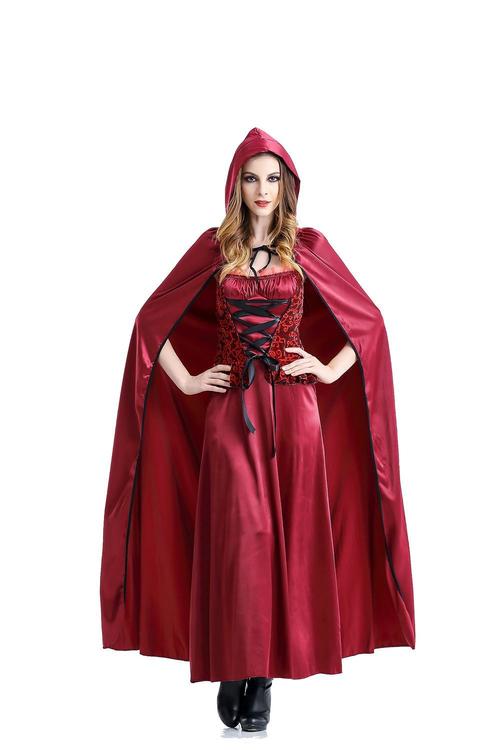 万圣节公主服小红帽角色扮演披风cosplay女王装圣诞节欧美游戏服