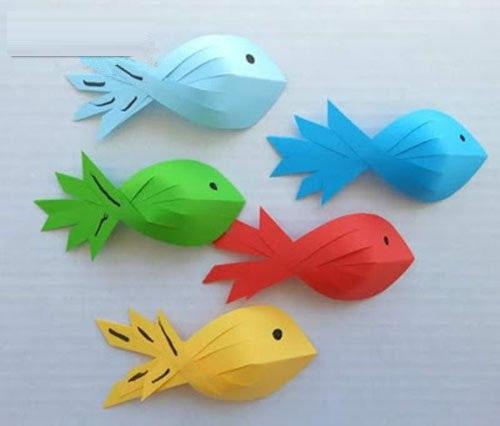 [纸艺手工制作大全]幼儿园纸艺手工鱼制作方法