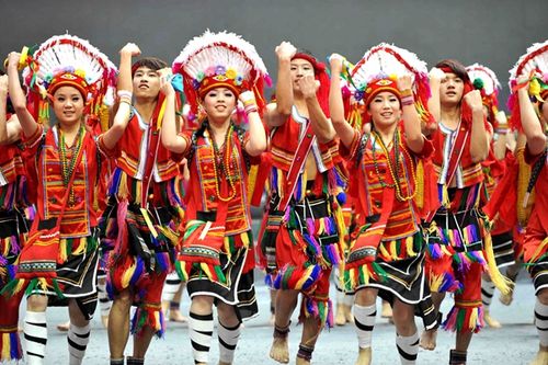 社会     难得一见的台海舞蹈   台湾高山族擅长歌舞,每逢喜庆盛会