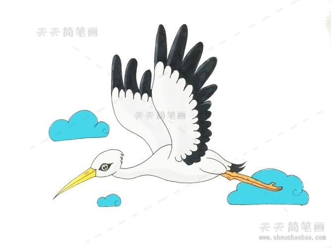 白鹤是大型涉禽,略小于丹顶鹤,体长130～140厘米.