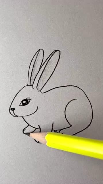 画兔子教程,这是一只肥肥的兔子
