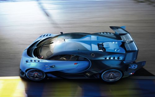 高清晰蓝色布加迪vision gt超级跑车锁屏壁纸下载-欧莱凯设计网