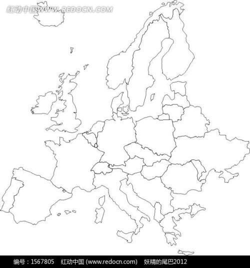 500508欧洲地图简笔画视频教程西部地图简笔画画手绘欧洲西部地图简笔