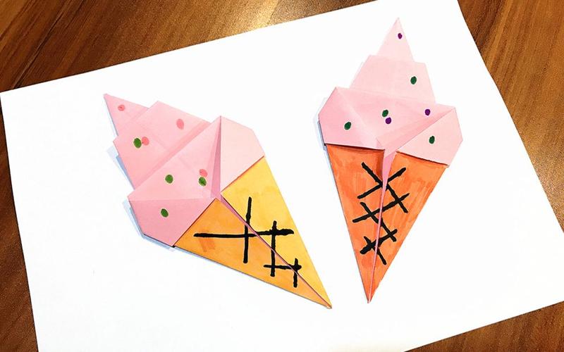 折纸diy,可爱的冰淇淋,创意手工