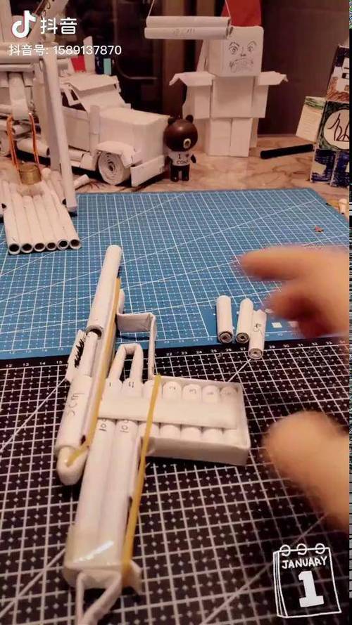 简单纸折手枪可发子弹模型玩具手工制作手工折纸教程玩具