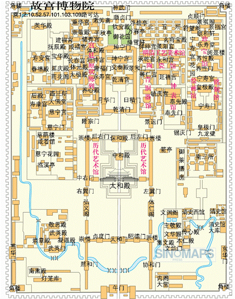 紫禁城宫殿分布图