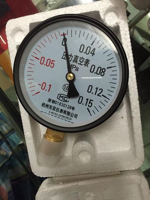 杭州东亚真空压力表y10001015mpa表盘100mm螺纹2015