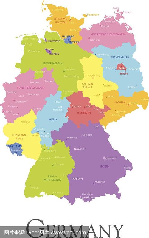 德国区域地图