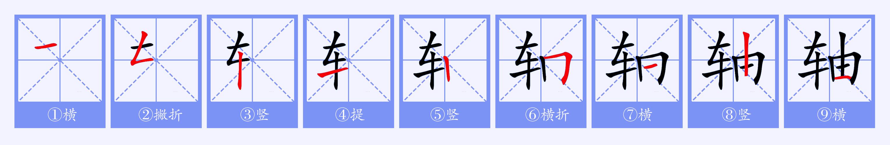  p>轴 (拼音:zhóu,zhòu)为汉语一级通用规范汉字(常用字).