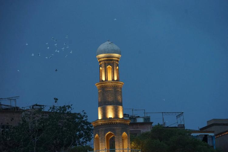 喀什古城的夜景