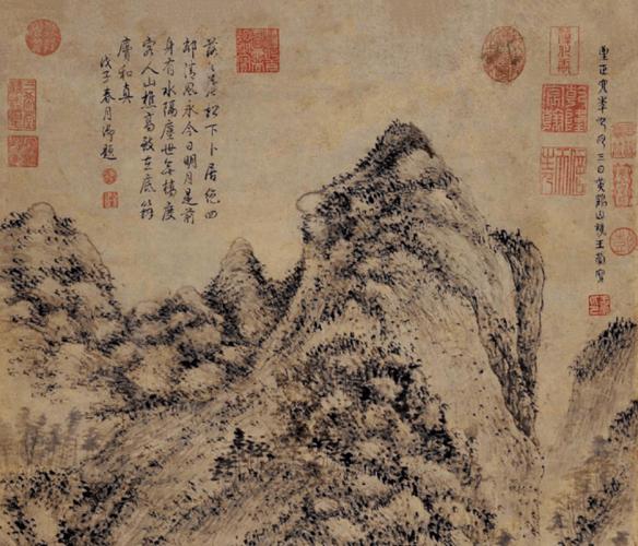 王蒙,元代画家,是著名书法家,诗人,画家赵孟頫的外孙,因此他的山水画