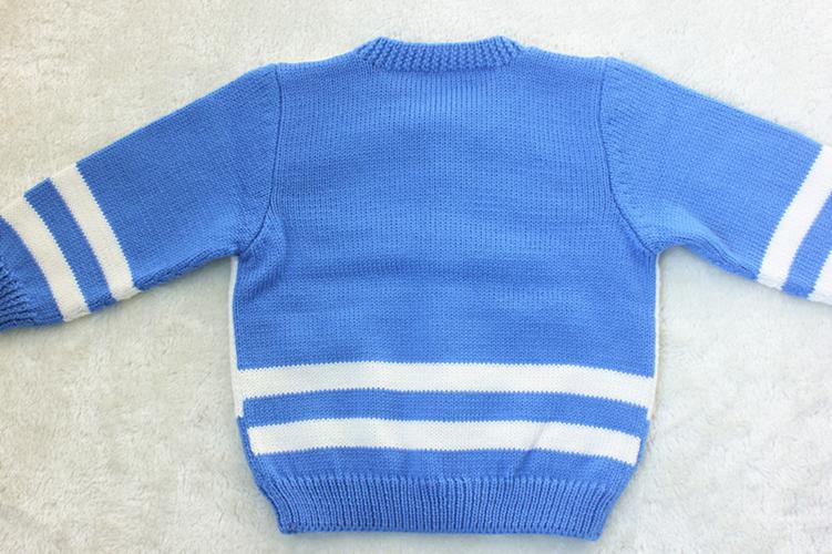 手工编织儿童羊毛毛衣婴幼儿手织棒针毛线周岁毛衣