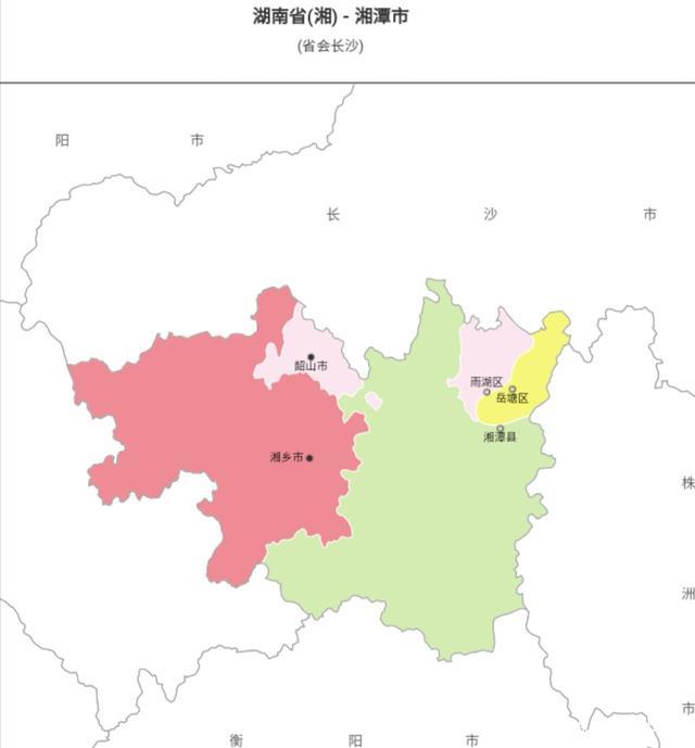 湘潭市行政区划图