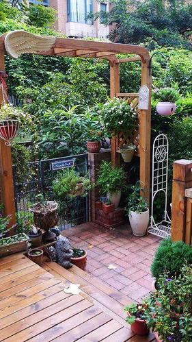 一楼洋房带花园装修效果图-成都芳草居私家花园设计-1