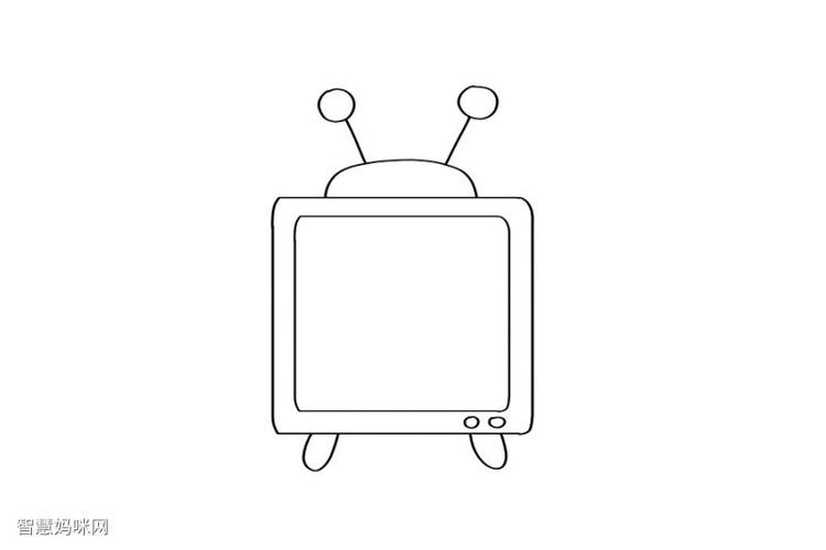 简单的电视机怎么画