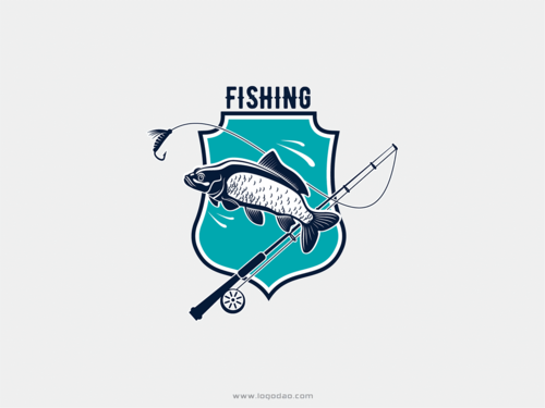 钓鱼创意品牌标识素材