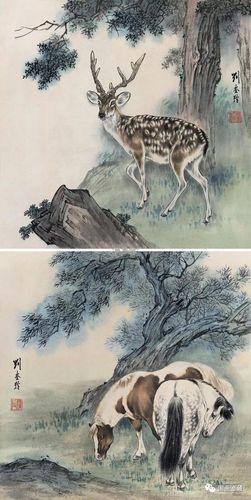书画鉴赏丨工笔花鸟动物画大师刘奎龄