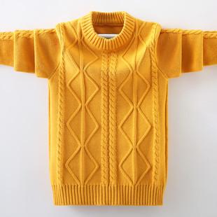 冬装男童毛衣2021年新款爆款男孩儿童针织衫加绒加厚中大童秋冬款