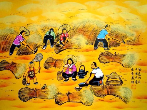 陕西户县农民画,美丽不可挡 艺术源于民间——金色六月