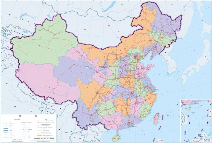 中国铁路客运全图彩色版_中国交通地图_初高中地理网