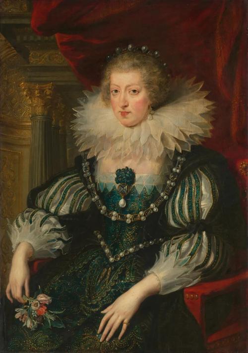 油画《奥地利的安妮,路易十三王后肖像》(1625-1626) 荷兰巴洛克