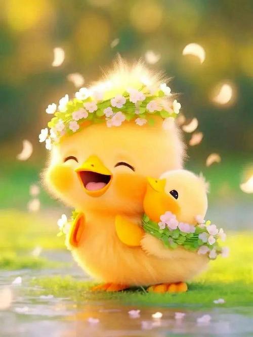 分享一组又萌又可爱的鸭鸭,看了一定会开心    #朋友圈背景图