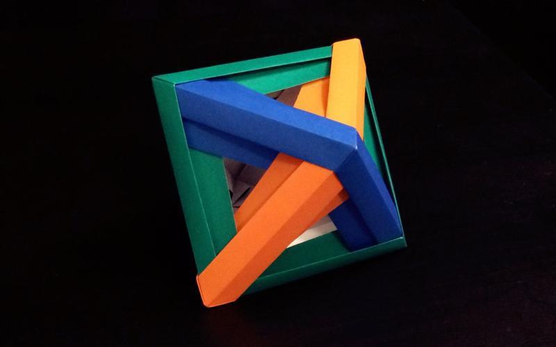 折纸教程外形酷炫的六单元正八面体布施知子|origami tutorial