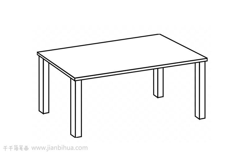 简单的桌子简笔画