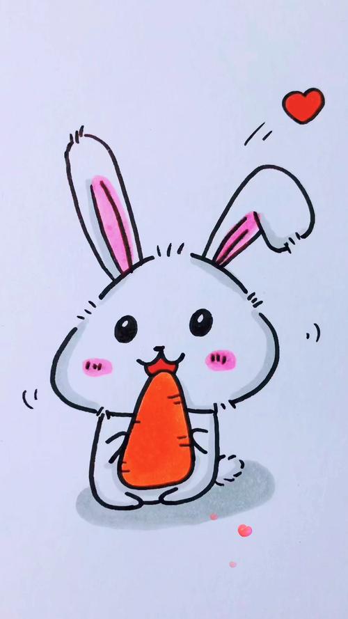 画画原来如此简单画一只毛茸茸的小兔子