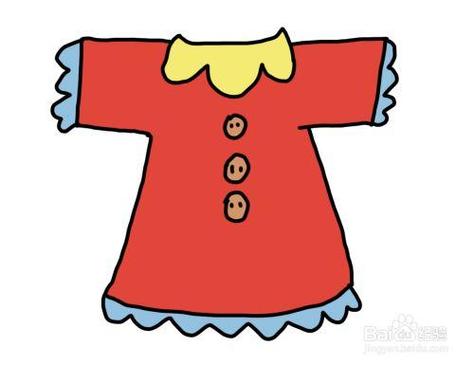 衣服的简笔画之画法八可爱的卫衣简笔画要怎么画儿童彩色简笔画连衣裙