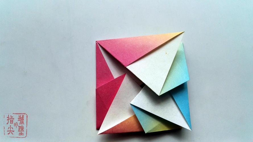 正方形折简单的风车折纸信封, 折纸信封详细图解教程