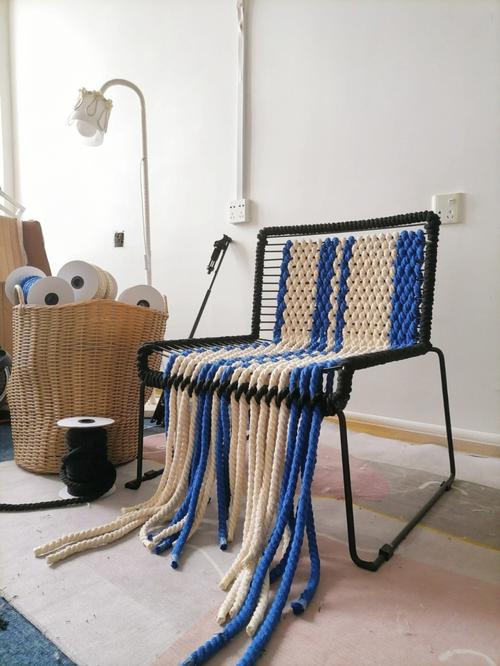 复古ins编织椅