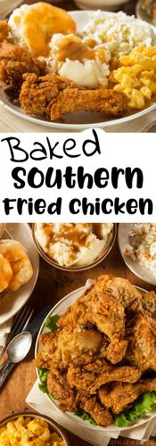 "oven fried" homemade southern fried chicken