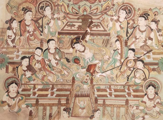 敦煌莫高窟112窟反弹琵琶——唐代壁画