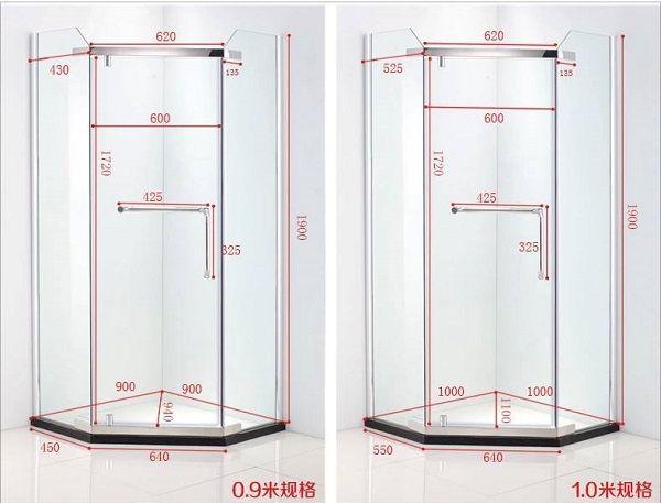 钻石型淋浴房的标准尺寸规格有哪几个