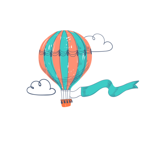 热气球蓝色热气球3d矢量图标免费下载_高清png图片-90设计网