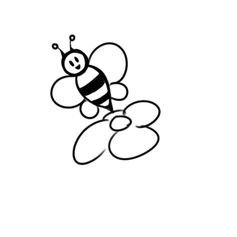 可爱的小蜜蜂简笔画画法卡通蜜蜂简笔画图片大全 教程小蜜蜂儿童画