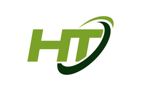 ht h t 刷 logo 字母红色与黑色旋风刷前面ht 徽标旋风全球红字矢量